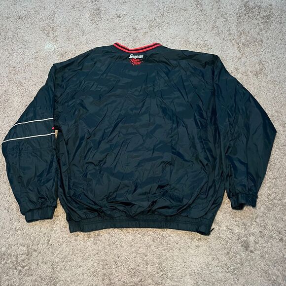 Snap On Racing Pullover Windbreaker Jacket Embroidered Black Sz XL Power Tools - Picture 2 of 7